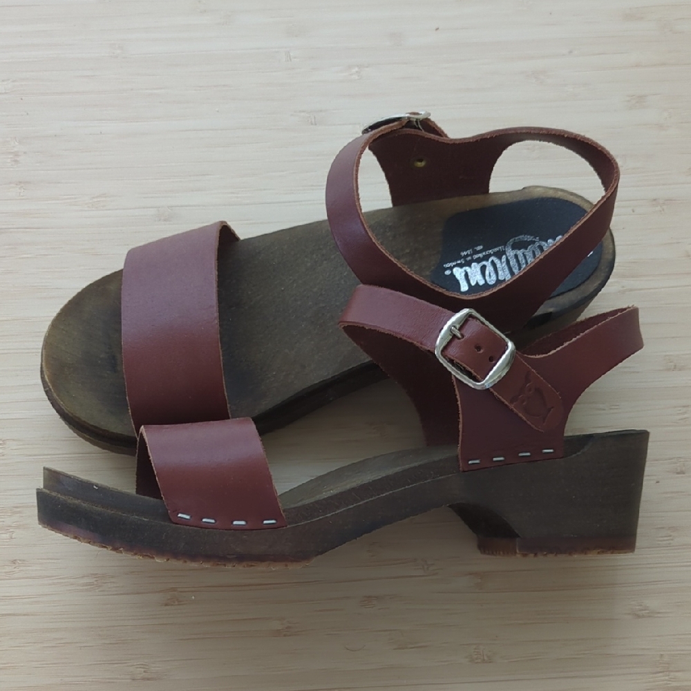 Brown Leather Mules by Lotta From Stockholm